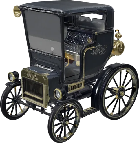 A vintage motor car as a textured 3D model